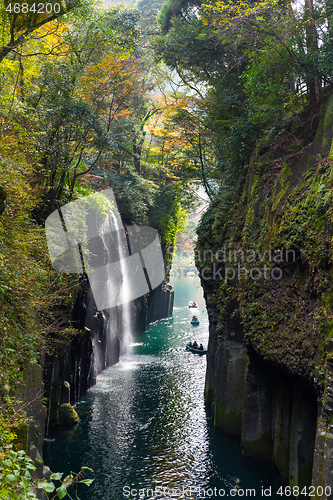 Image of Takachiho Gorge in autumn season