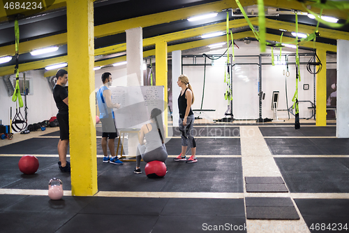 Image of athletes getting instructions from trainer