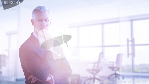 Image of Senior businessman in his office