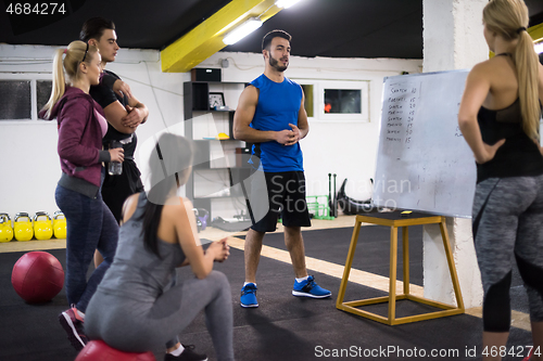 Image of athletes getting instructions from trainer