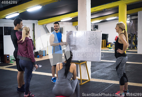 Image of athletes getting instructions from trainer