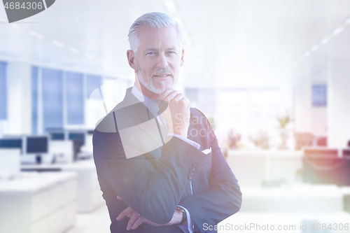 Image of Senior businessman in his office