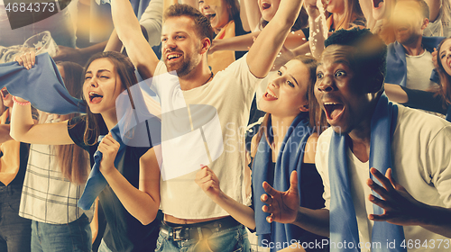 Image of stadium soccer fans emotions portrait