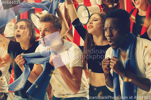 Image of stadium soccer fans emotions portrait