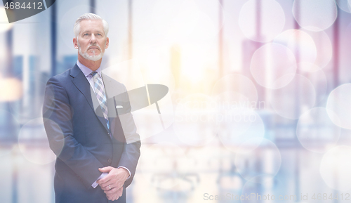 Image of Senior businessman in his office