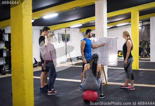 Image of athletes getting instructions from trainer