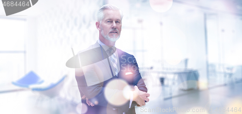 Image of Senior businessman in his office