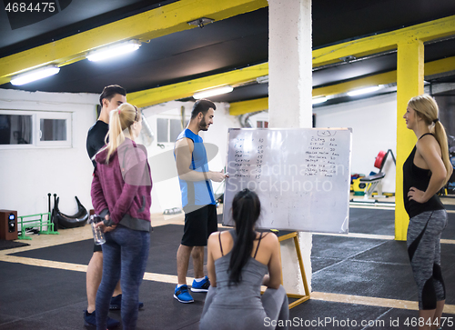 Image of athletes getting instructions from trainer