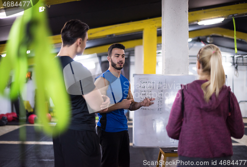 Image of athletes getting instructions from trainer