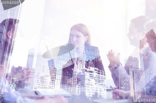 Image of Group of young people meeting in startup office