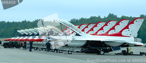 Image of Thunderbirds on tarmac