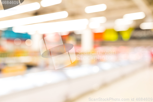 Image of Abstract blurred supermarket, urban lifestyle concept