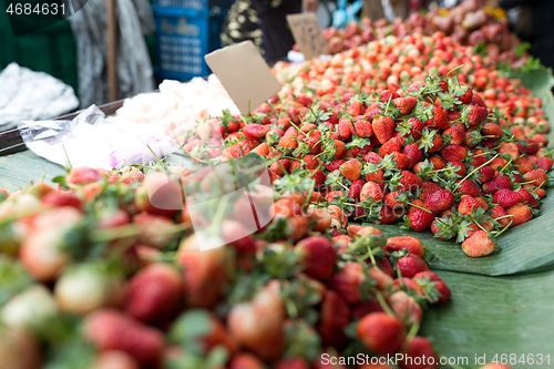 Image of Fresh strawberry in market