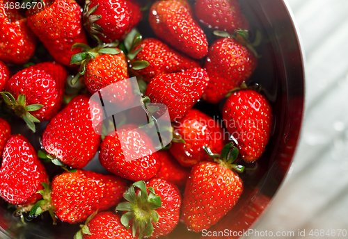 Image of Strawberry soaking in water