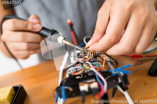 Image of Welding parts for drone board