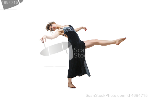 Image of girl dancer in tango dress