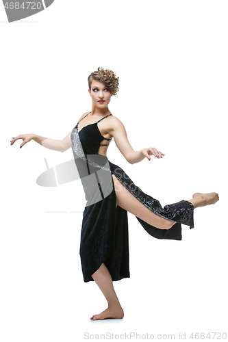 Image of girl dancer in tango dress