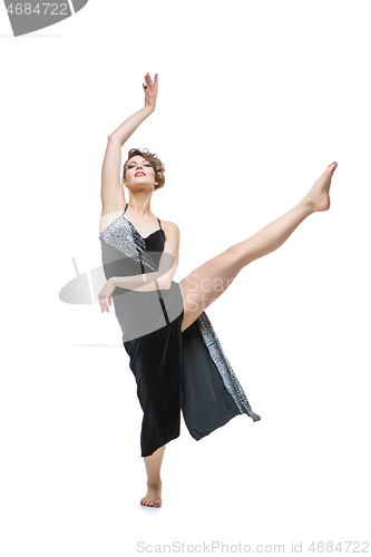 Image of girl dancer in tango dress