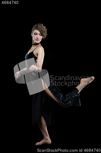 Image of girl dancer in tango dress