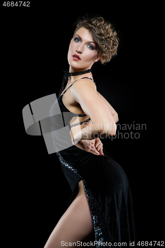 Image of girl dancer in tango dress