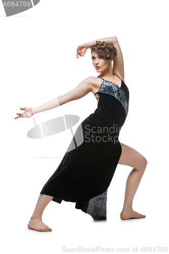 Image of girl dancer in tango dress