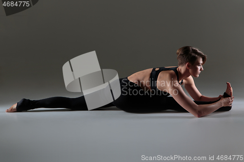 Image of Girl dancer warming up