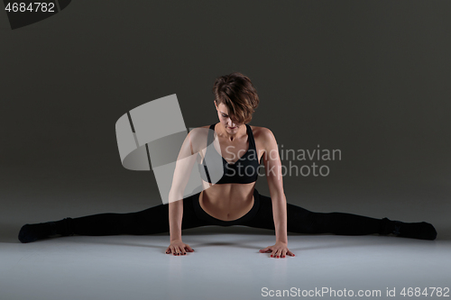 Image of Girl dancer warming up