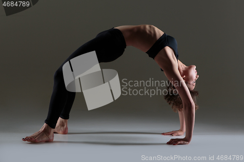 Image of Girl dancer warming up