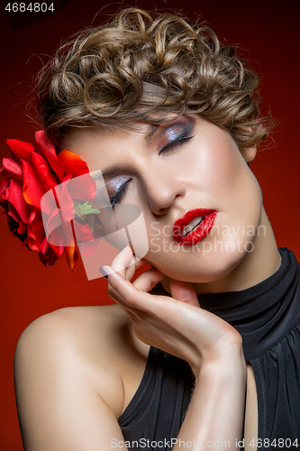 Image of girl dancer in tango dress