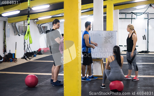 Image of athletes getting instructions from trainer