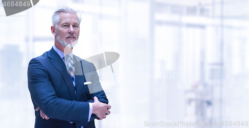 Image of Senior businessman in his office