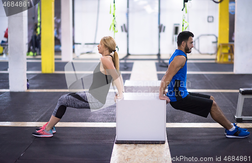 Image of athletes working out their arms