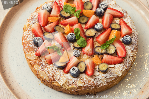 Image of cakes with fruit and berries
