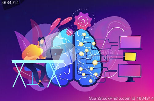 Image of Artificial intelligence concept vector illustration.
