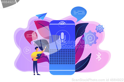 Image of Smart speaker concept vector illustration.