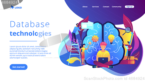 Image of Business intelligence concept vector landing page.