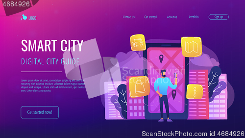 Image of Smart city and digital city guide landing page.