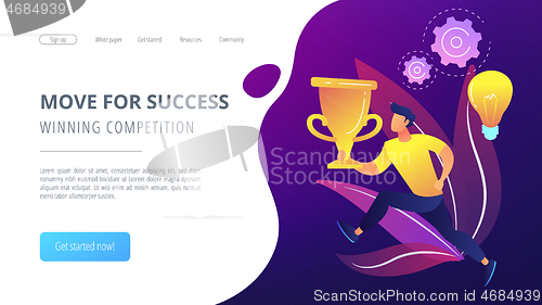 Image of Move for success and winning competition landing page.