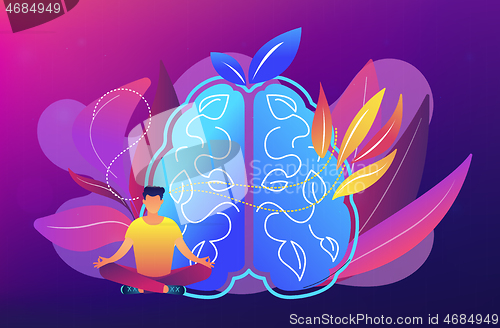 Image of Mindfulness concept vector illustration.