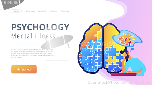 Image of Psychology and mental illness landing page.