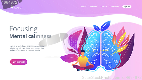 Image of Focusing and mental calmness landing page.