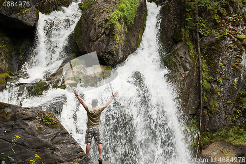 Image of Waterfall in Altai Mountains