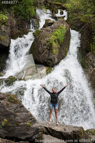 Image of Waterfall in Altai Mountains