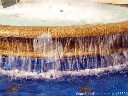 Image of Water splashing and overflowing in fountain