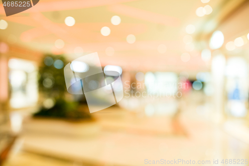 Image of Blurry view of department store