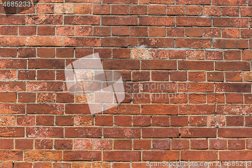 Image of Old red brick wall 