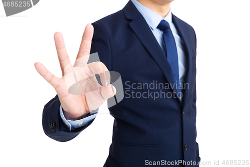 Image of Businessman showing ok sign