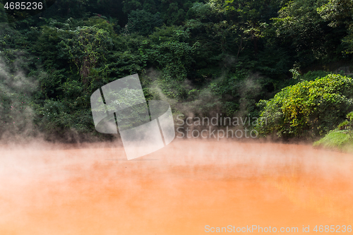 Image of Red pond in Umi Jigoku at Beppu city