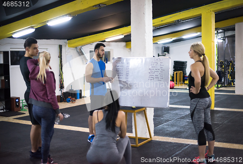 Image of athletes getting instructions from trainer