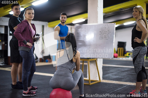 Image of athletes getting instructions from trainer